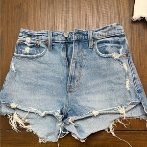 Abercrombie & Fitch High Waisted Curve Love Jean Shorts